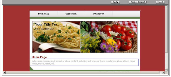 Customize Template Colors